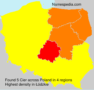 Surname Cier in Poland