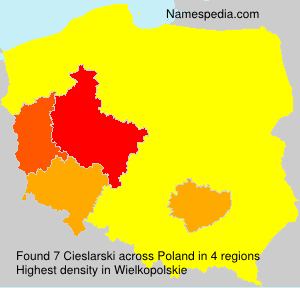 Surname Cieslarski in Poland
