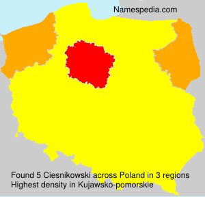 Surname Ciesnikowski in Poland