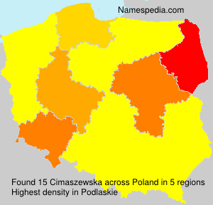 Surname Cimaszewska in Poland