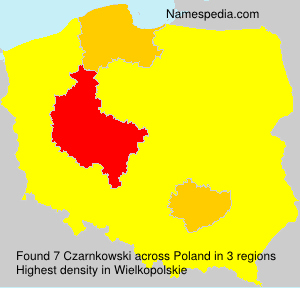 Surname Czarnkowski in Poland