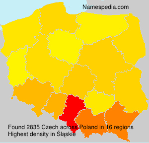 Surname Czech in Poland