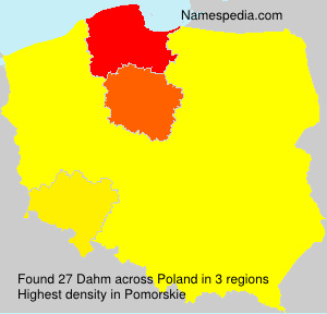 Surname Dahm in Poland