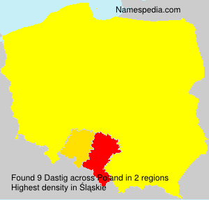 Surname Dastig in Poland