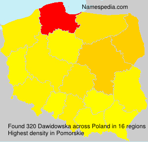 Surname Dawidowska in Poland