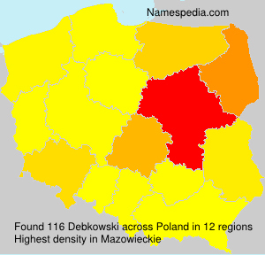 Surname Debkowski in Poland