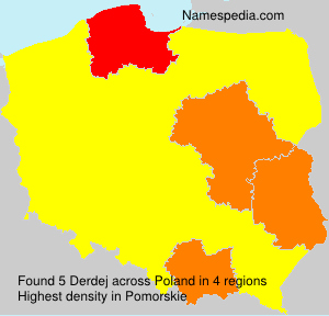 Surname Derdej in Poland