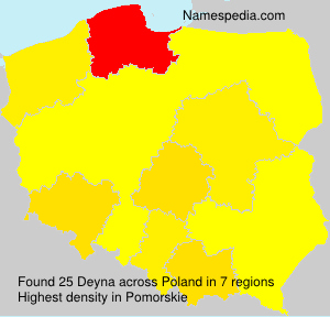 Surname Deyna in Poland