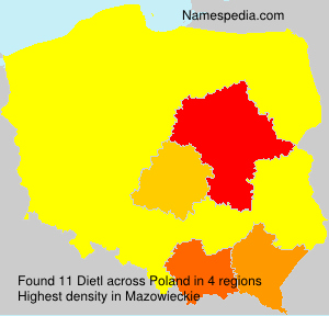 Surname Dietl in Poland