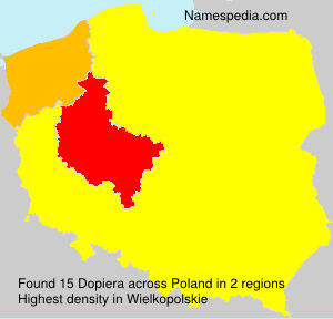 Surname Dopiera in Poland