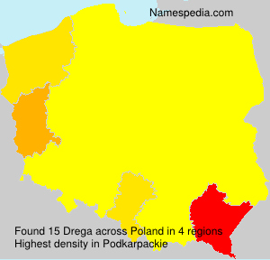 Surname Drega in Poland