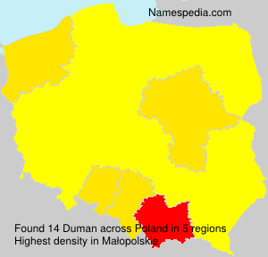 Surname Duman in Poland
