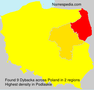 Surname Dybacka in Poland