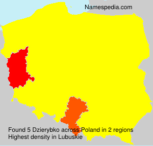 Surname Dzierybko in Poland