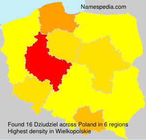 Surname Dziudziel in Poland