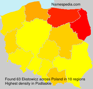 Surname Ekstowicz in Poland