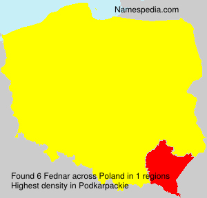 Surname Fednar in Poland