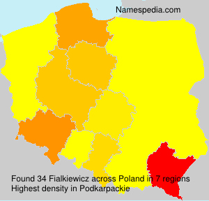 Surname Fialkiewicz in Poland