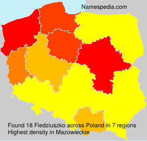 Surname Fiedziuszko in Poland