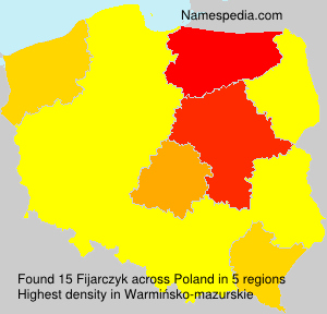 Surname Fijarczyk in Poland