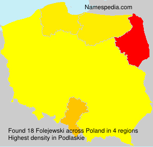 Surname Folejewski in Poland