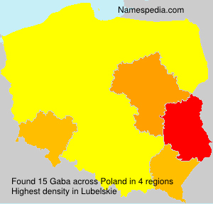 Surname Gaba in Poland