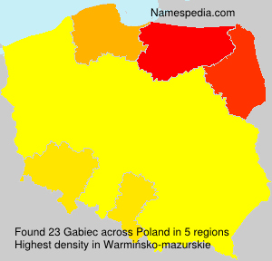 Surname Gabiec in Poland