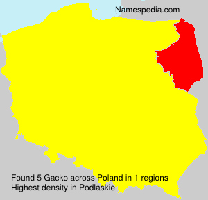 Surname Gacko in Poland