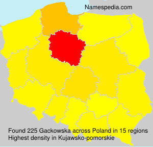 Surname Gackowska in Poland