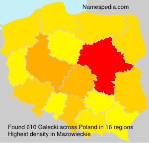 Surname Galecki in Poland