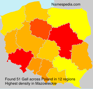 Surname Gall in Poland