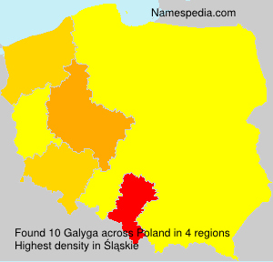 Surname Galyga in Poland