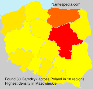 Surname Gamdzyk in Poland