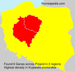 Surname Ganas in Poland