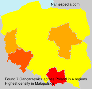 Surname Gancarzewicz in Poland