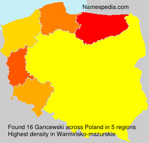 Surname Gancewski in Poland