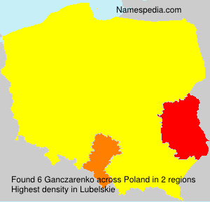 Surname Ganczarenko in Poland