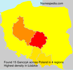Surname Ganczyk in Poland