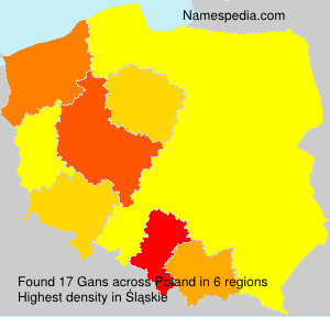 Surname Gans in Poland