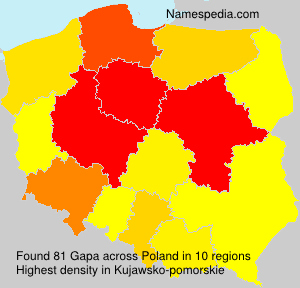 Surname Gapa in Poland