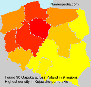 Surname Gapska in Poland