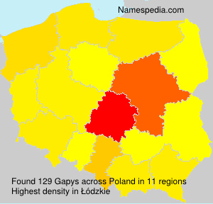 Surname Gapys in Poland