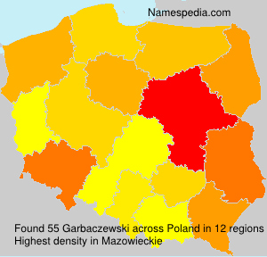 Surname Garbaczewski in Poland