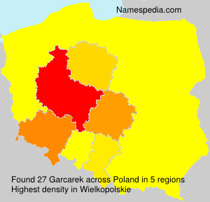Surname Garcarek in Poland