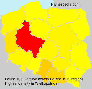 Surname Garczyk in Poland