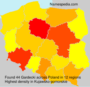 Surname Gardecki in Poland