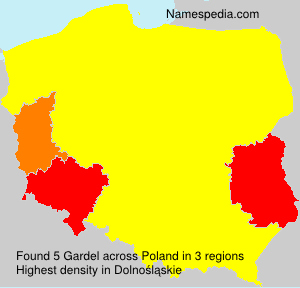 Surname Gardel in Poland