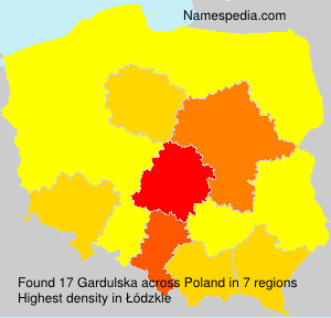 Surname Gardulska in Poland