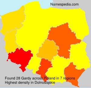 Surname Gardy in Poland