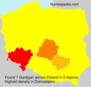 Surname Gardyjan in Poland